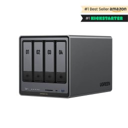 UGREEN Network Attached Storage DXP4800 Plus cu procesor Intel X86 Gold 5 6 Cores, 4-Bay, 8GB DDR5, HDMI 4K (Diskless), Gri