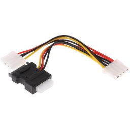 Cablu adaptor IT-BUDGET, 1x SATA tata, 3x Molex mama, 20 cm