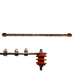 Bara de impamantare XCAB Xcab-48715, 19 inch, 1U, Cupru electrolitic, pentru rack-uri de retea si server