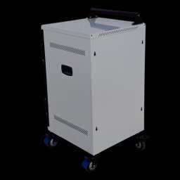 Incarcator Power Technologies PT-VERT-15 Secure Vertical Basic Charging Cart, 15 dispozitive, USB-C, max. 17 inch, Alb