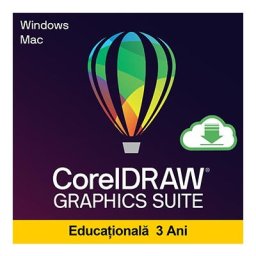 Software Corel CorelDRAW Graphics Suite 2025 Educationala - abonament 3 Ani, Abonament 3 ani, 1 utilizator, Windows, Mac, Web