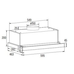 CATA TFB-5160 BK Hood, Energy efficiency class C, Width 59.5 cm, Max 297 m³/h, Mechanical control, LED, Black