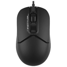 Mouse optic cu fir A4tech Fstyler FM12ST-BK, 1200 DPI, conectivitate duala USB-C / USB-A, Negru