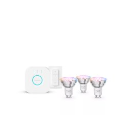 Kit iluminat inteligent Philips 8721103103758, GU10, LED, Bluetooth/Zigbee, Multi-color, 345 lm