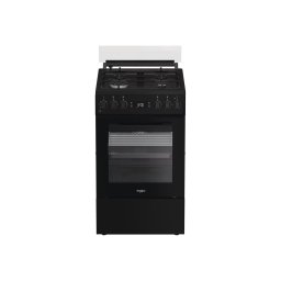 Whirlpool W5G8LMSWTB Cooker, Freestanding, Gas, A, Width 50cm, Black