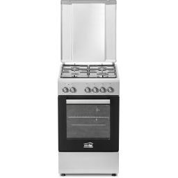 Simfer 5405SERGG Cooker, Gas hob, Electric oven, Width 50 cm, Mechanical control, Stainless steel