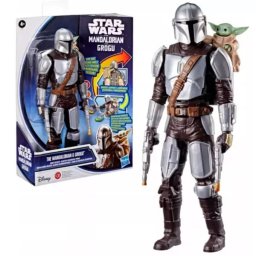 Hasbro: Figurină interactivă Mandalorian și Grogu vorbitoare de engleză Star Wars - 30 cm