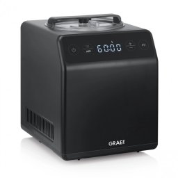 Aparat de facut inghetata 2in1 Graef IM706, 180 W, 2 l, 4 programe, -18 °C la -35 °C, Ecran tactil, Negru