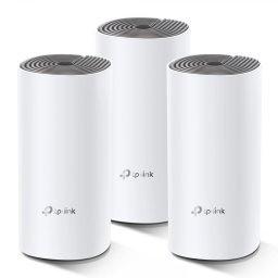 MESH TP-LINK, wireless, router AC1200, pt interior, 1200 Mbps, port LAN, WAN, 2.4 GHz 5 GHz, antena interna x 2, standard 802.11ac, Deco E4(3-pack) (timbru verde 2.00 lei)
