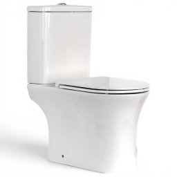 Set vas WC stativ, Nova Round Cleanmann, Rimless, Back to Wall, si capac WC Nova Slim duroplast antibacterian, Soft Close, demontare rapida,