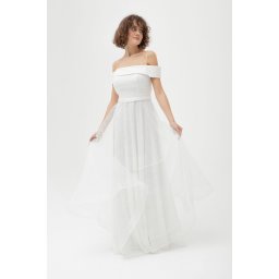 Rochie lungă de seară albă pentru femei Lafaba
