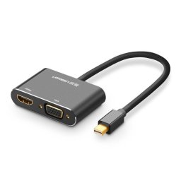 Adaptor Ugreen HDMI / VGA - mini DisplayPort Full HD 1080p black (MD115 20422)