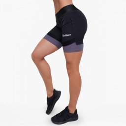 GymBeam Pantaloni scurți femei 2in1 Black Grey XS