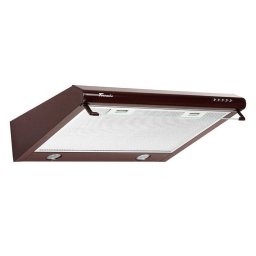 Hota Hota Traditionala, 50 cm, 380 m³/h, 3 Trepte, Filtru Aluminiu 5 Straturi, Iluminare LED, 65 dB, Maro