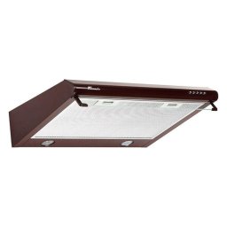 Hota Hota Traditionala, 60 cm, 560 m³/h, 3 Trepte, 2 Motoare, Filtru Aluminiu 5 Straturi, Iluminare LED, 65 dB, Maro