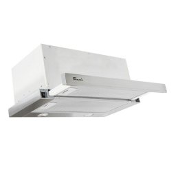 Hota Hota, 60 cm, 1200 m³/h, 3 Trepte, Filtru Aluminiu 5 Straturi, Iluminare LED, 67 dB, Inox