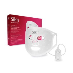 Aparate intretinere si ingrijire corporala Masca faciala Silk’n LED 100, 4 culori diferite, 100 LED-uri, antirid, antiacnee, antiinflamatoare, reduce roseata