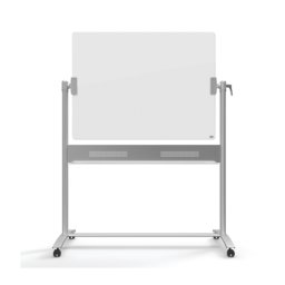 Tabla mobila NOBO Brilliant, sticla, 120x90 cm, magnetica, include marker, tavita si magneti, alb