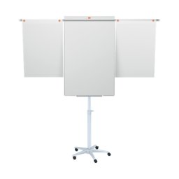 Flipchart mobil NOBO Impression Pro, otel lacuit, brate extensibile, magnetic+marker si tavita, alb