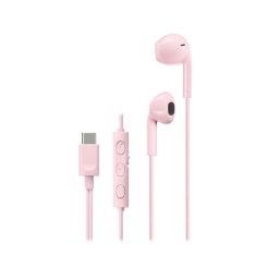 Casti Cu Fir In-Ear Microfon USB-C Roz