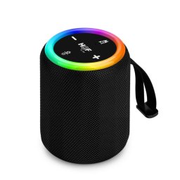 Boxa portabila Boxa portabila Bluetooth GU-192, 10 W, FM, Stereo, Li-Ion / 1200 mAh, rezistenta la apa, iluminare colorata LED, negru