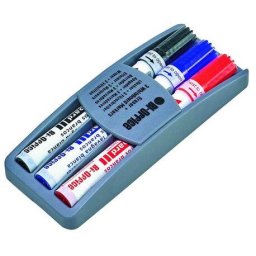 Accesorii birotica Kit burete cu 3 markere Bi-Silque pe suport
