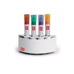 Accesorii birotica Suport pentru instrumente de scris NOBO, magnetic, rotunjit, pentru 4 markere, alb