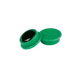 Accesorii birotica Magneti pentru table NOBO, diametru 24 mm, sustin 4 coli, 10 buc/set, verde