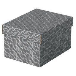 Set 3 buc Cutii arhivare carton 250 x 200 x 150 mm gri Esselte Home Recycled