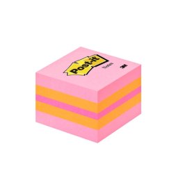Accesorii birotica Notite adezive Post-it ® roz cu porocaliu 51mm x 51mm 400 file/cub Notite adezive 3M Post-it 51 x 51 mm roz si portocaliu