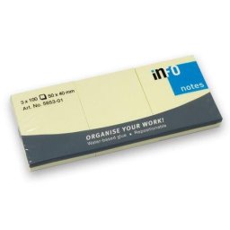 Accesorii birotica Notite adezive Info Notes 50 x 40 mm 3 bucati/set