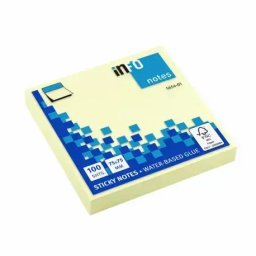Accesorii birotica Notite adezive Info Notes 75 x 75 mm galben 100 file