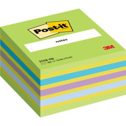 Accesorii birotica Cub notite adezive Post-it ® Lollipop culori neon 76 mm x 76mm 450 file/bucata Notite adezive Cub 3M Post-it Lolipop 450 file culori neon
