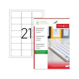 Accesorii birotica Etichete autoadezive 21/A4 63.5 x 38.1 mm 100 coli/top Tanex