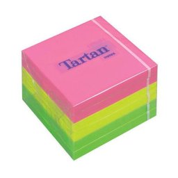 Accesorii birotica Notite adezive TARTAN™ 3M 76mm x 76 mm culori neon 100 file Notite adezive 3M Tartan neon 76 x 76 mm 100 file
