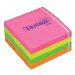 Accesorii birotica Notite adezive TARTAN™ 3M Cub culori neon 76 mm x 76 mm 400 file Notite adezive 3M Tartan neon 76 x 76 mm 400 file