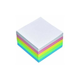 Accesorii birotica Cub hartie nelipit 9 x 9 cm 500 file color