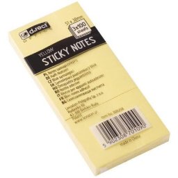 Accesorii birotica Notes adeziv 51 x 38 mm galben 3/set D.Rect