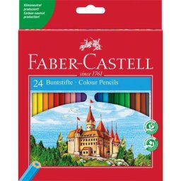Articole pentru scoala Creioane colorate 24 culori Faber-Castell