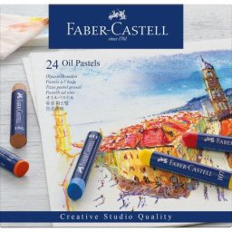Articole pentru scoala Creioane ulei pastel 24 culori Faber-Castell