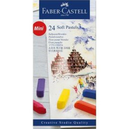 Articole pentru scoala Creioane pastel soft mini 24 culori Faber-Castell