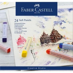 Articole pentru scoala Creioane pastel soft 24 culori Faber-Castell