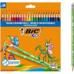 Articole pentru scoala Creioane colorate Evolution Illusion 2.8 mm 24 buc BIC Kids Creioane colorate Evolution Illusion 2.8 mm 24 buc BIC