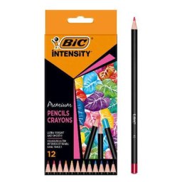 Articole pentru scoala Creioane color Intensity Premium lemn 3.3 mm 12 buc BIC
