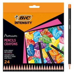 Articole pentru scoala Creioane color Intensity Premium lemn 3.3 mm 24 buc BIC