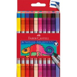 Carioci Faber-Castell 20 culori 2 capete