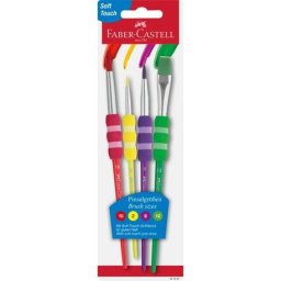 Articole pentru scoala Pensule Soft Touch 4buc/set Faber-Castell