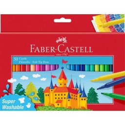 Carioci Faber- Castell 50 culori superlavabile Carioci 50 culori Faber-Castell