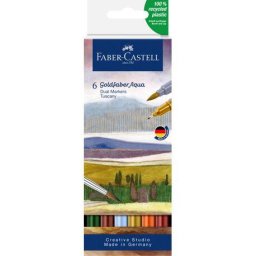Marker solubil 2 capete toscana 6 buc/set gold Faber-Castell