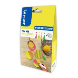Articole pentru scoala Set markere cu vopsea Pilot Pintor DIY Coark Coster culori neon Set Pintor DYI cork coasters